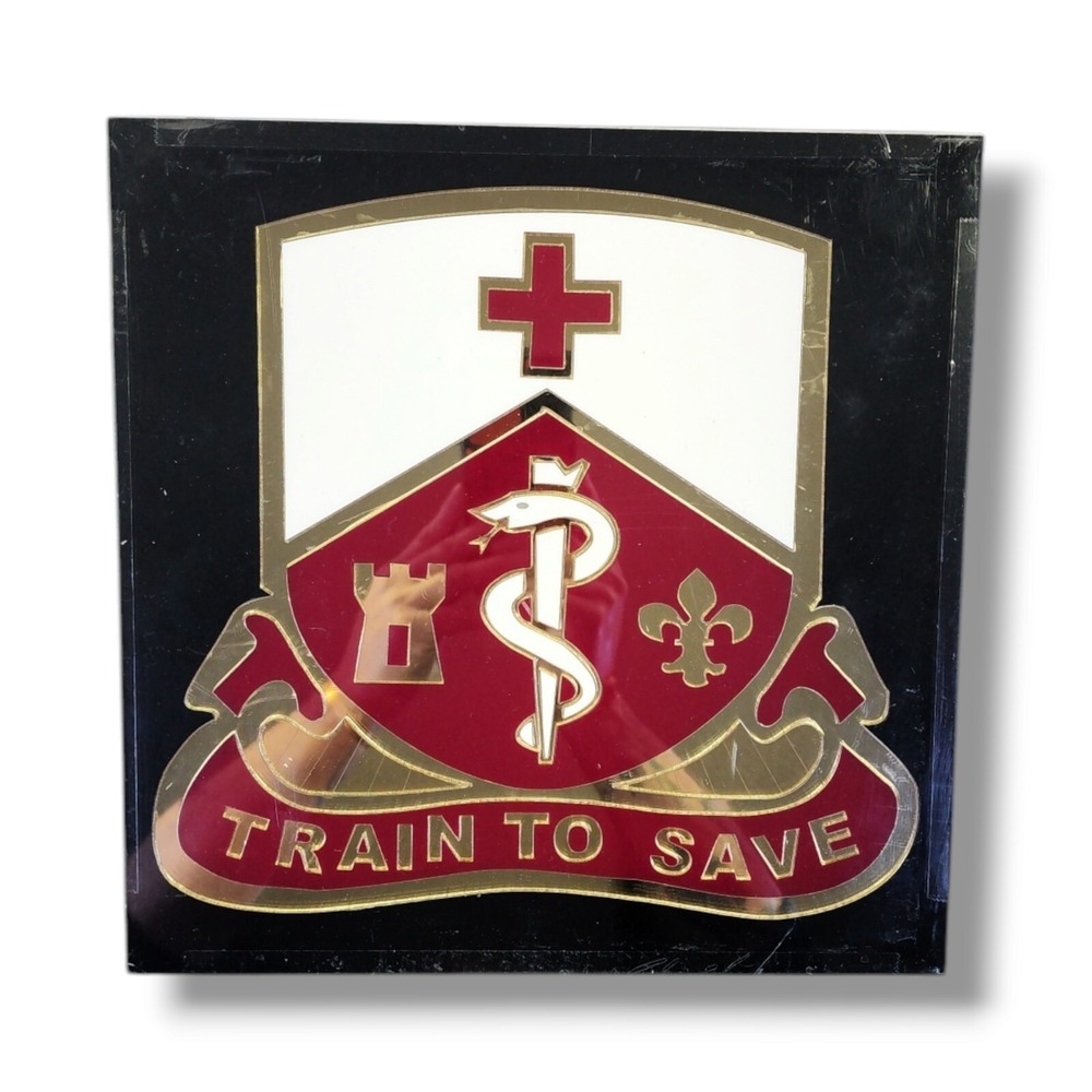 US Army Medical‎ Corp Crest 187th Medical Battalion Acrylic Unframed Wall Plaque